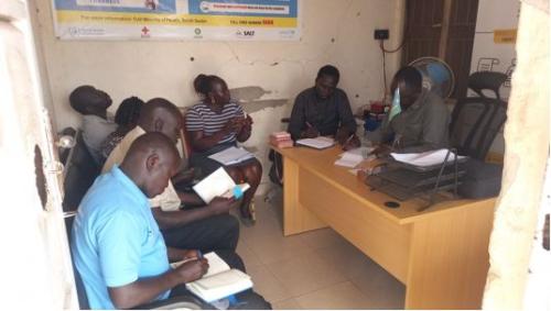 Photo showing Minister of Health-GPAA SMOH, DG SMOH-GPAA, CHD, GREDO team and ForAfrica during RRF orientation meeting in GPAA SMOH Office (photos courtesy of Obwoya-Project Manager)